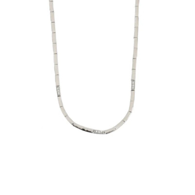 Collier en argent et oxydes de zirconium