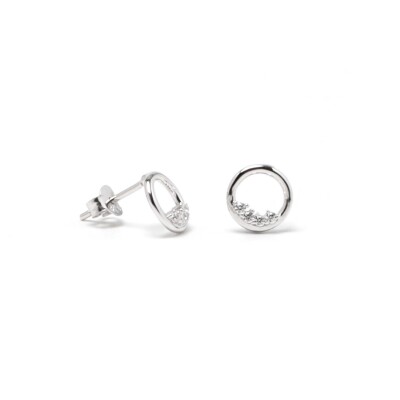 Boucles d'oreilles en argent et oxydes de zirconium