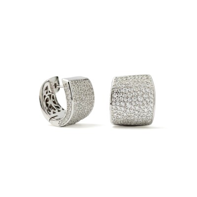 Boucles d'oreilles en argent et oxydes de zirconium