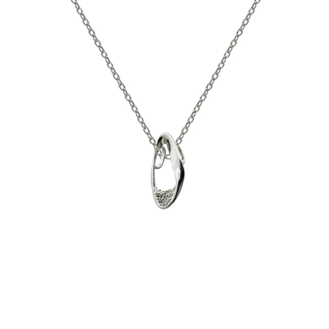Collier en argent et oxydes de zirconium