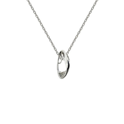 Collier en argent et oxydes de zirconium