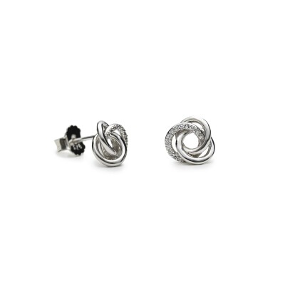 Boucles d'oreilles en argent et oxydes de zirconium