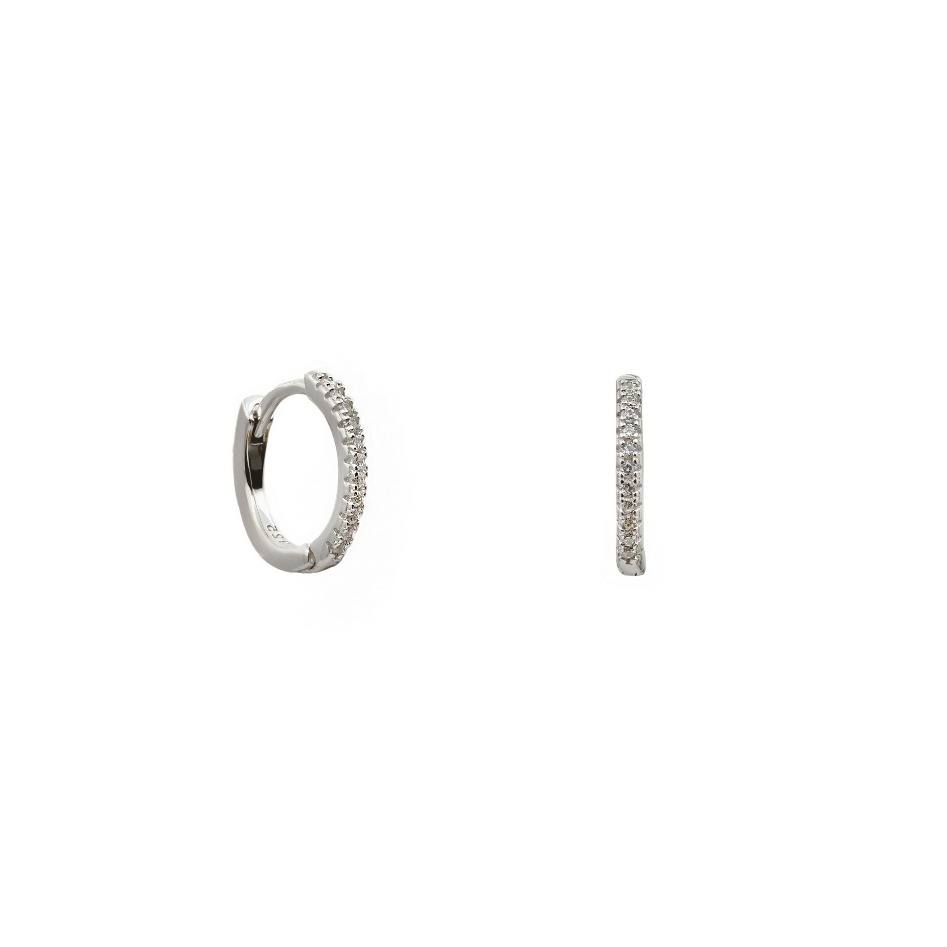 Boucles d'oreilles en argent et oxydes de zirconium