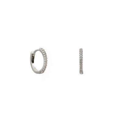 Boucles d'oreilles en argent et oxydes de zirconium