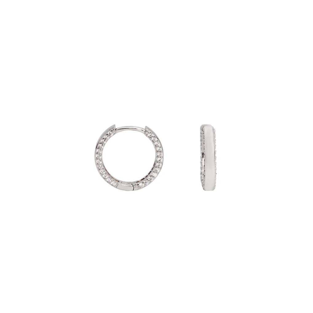 Boucles d'oreilles en argent et oxydes de zirconium