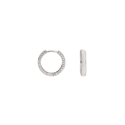 Boucles d'oreilles en argent et oxydes de zirconium