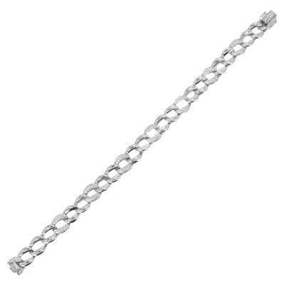 Bracelet en argent et oxydes de zirconium