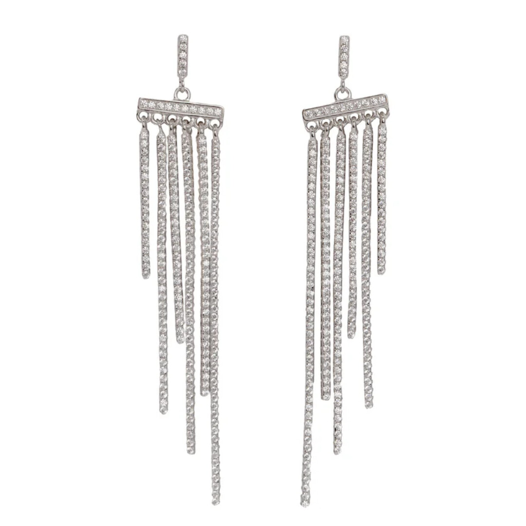 Boucles d'oreilles en argent et oxydes de zirconium