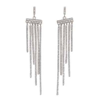 Boucles d'oreilles en argent et oxydes de zirconium