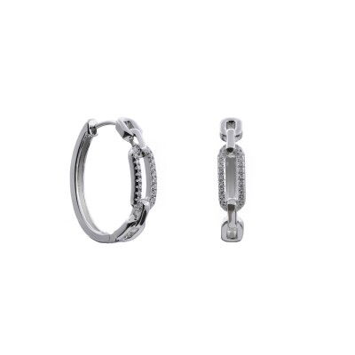 Boucles d'oreilles en argent et oxydes de zirconium