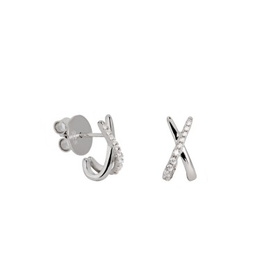 Boucles d'oreilles en argent et oxydes de zirconium