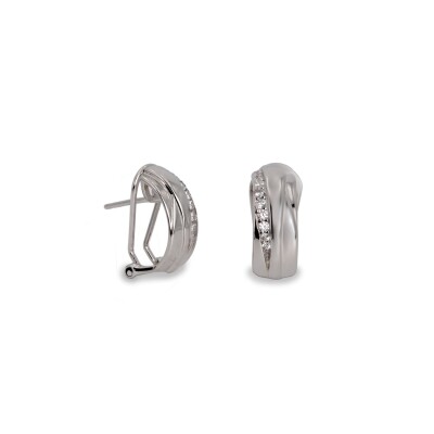Boucles d'oreilles en argent et oxydes de zirconium