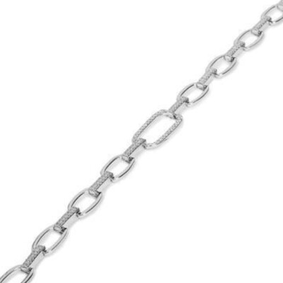 Bracelet en argent et oxydes de zirconium