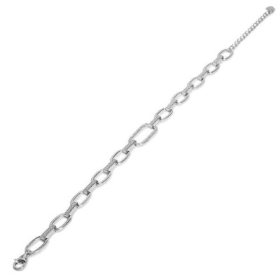 Bracelet en argent et oxydes de zirconium