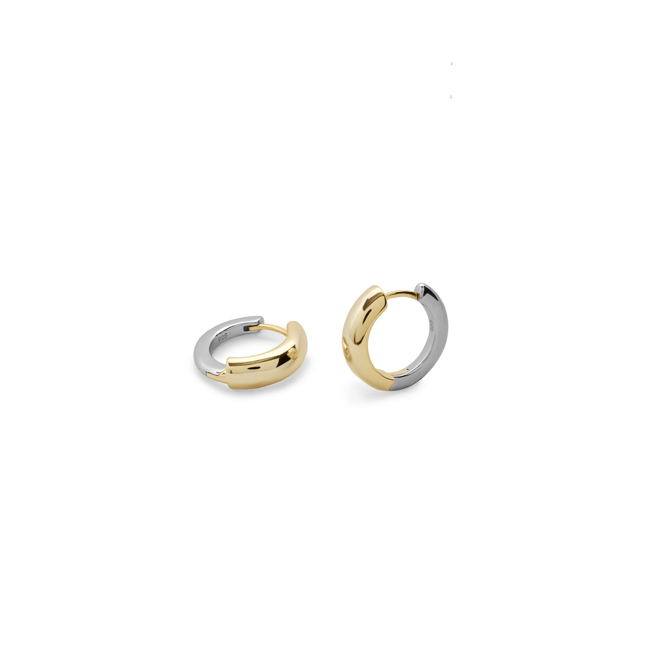 Boucles d'oreilles en argent et argent doré