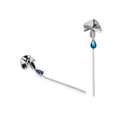 Boucles d'oreilles en argent et oxydes colorés
