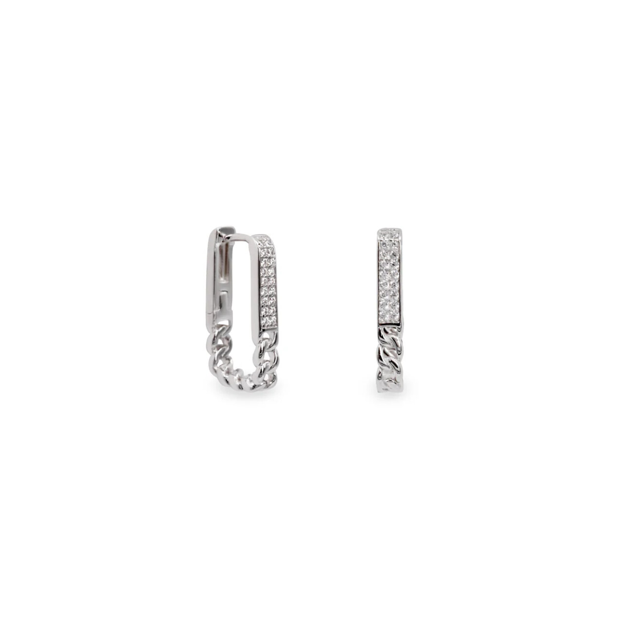 Boucles d'oreilles en argent et oxydes de zirconium
