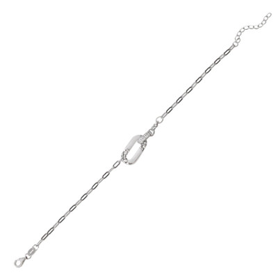Bracelet en argent et oxydes de zirconium
