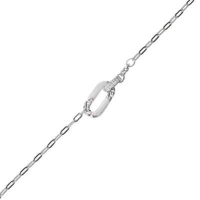Bracelet en argent et oxydes de zirconium