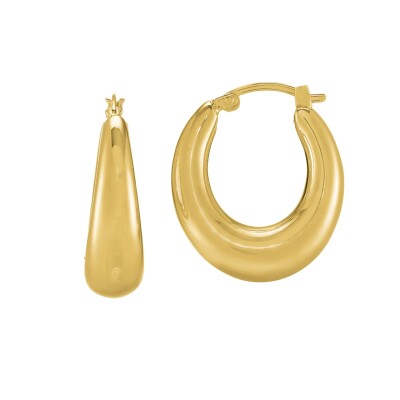 Boucles d'oreilles Charles Garnier en argent doré