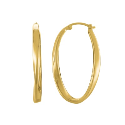 Boucles d'oreilles Charles Garnier en argent doré