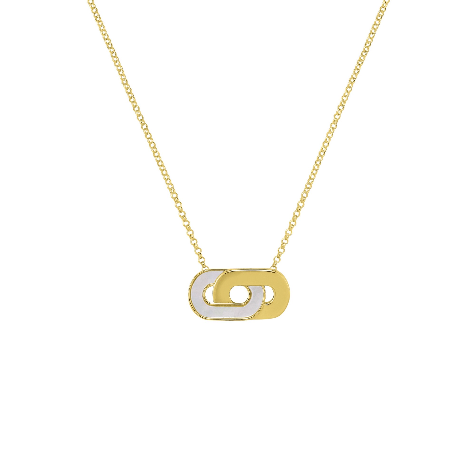 Collier Charles Garnier en argent doré et nacre