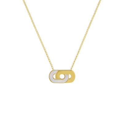 Collier Charles Garnier en argent doré et nacre