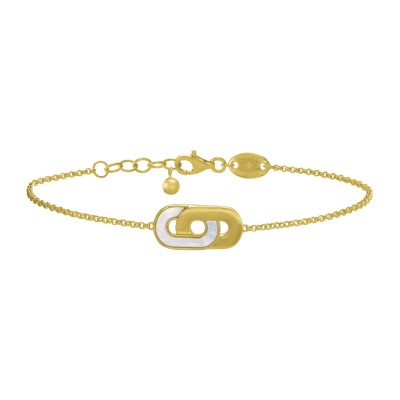 Bracelet Charles Garnier en argent doré et nacre