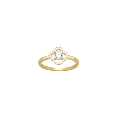 Bague Charles Garnier en argent doré et oxydes de zirconium
