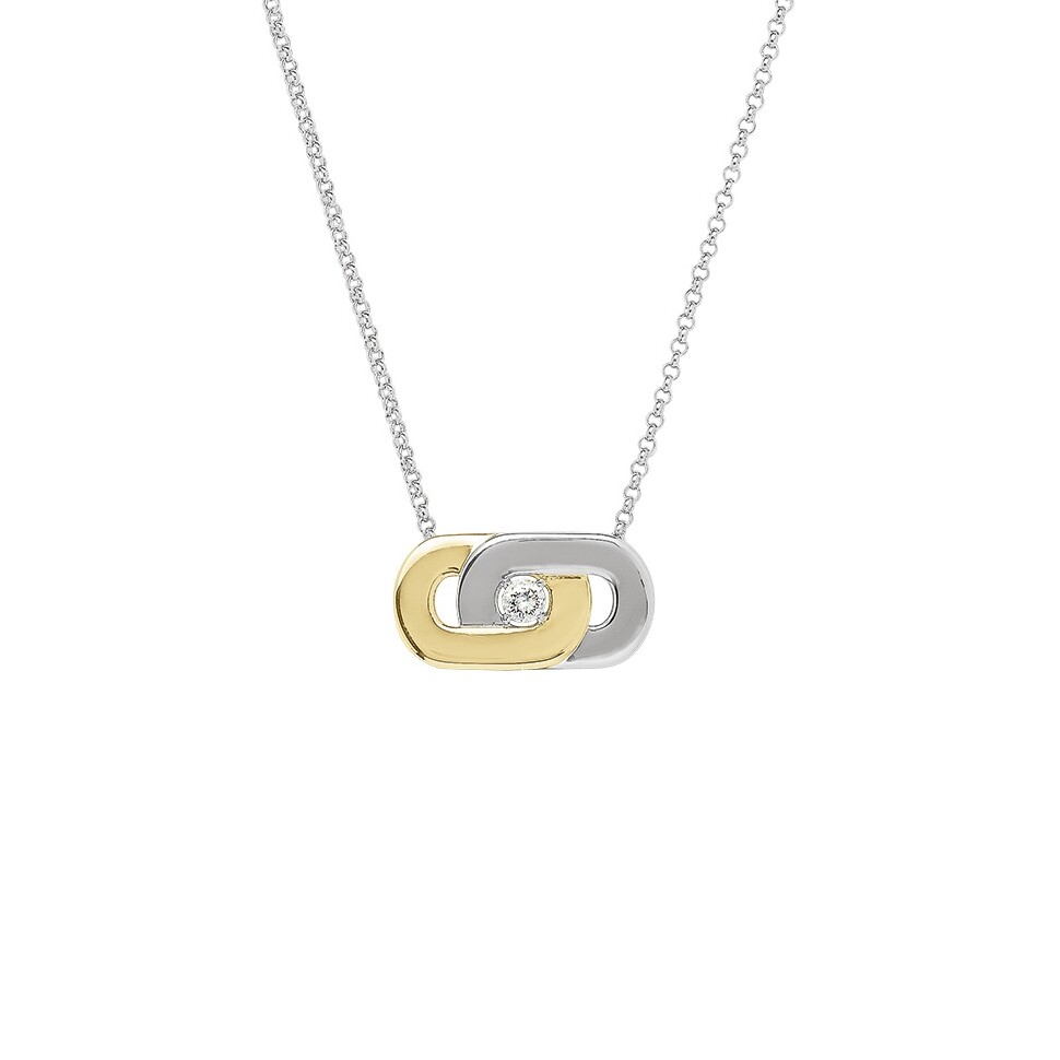 Collier Charles Garnier en argent, argent doré et oxydes de zirconium