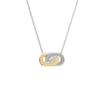 Collier Charles Garnier en argent, argent doré et oxydes de zirconium