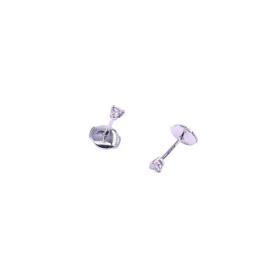 Boucles d'oreilles en or blanc et diamants