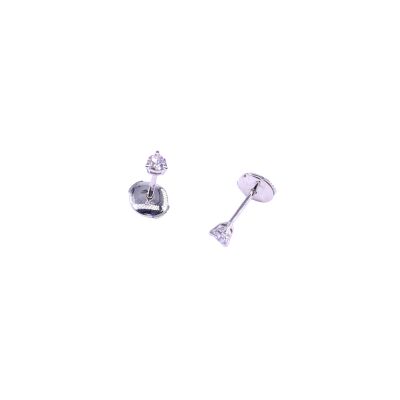 Boucles d'oreilles en or blanc et diamants
