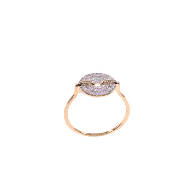 Bague en or jaune et diamants