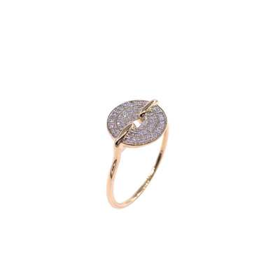 Bague en or jaune et diamants
