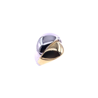 Bague en or jaune, bicolore