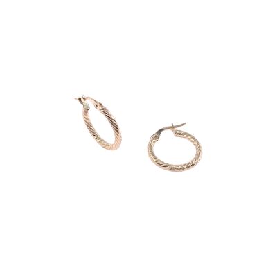 Créoles en or jaune, diamètre extérieure 16.5mm