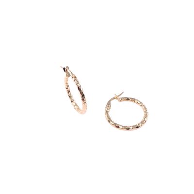 Créoles en or jaune, diamètre extérieure 18.5mm