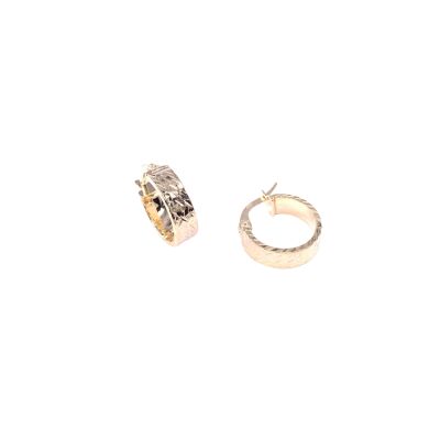 Créoles en or jaune, diamètre extérieure 13mm