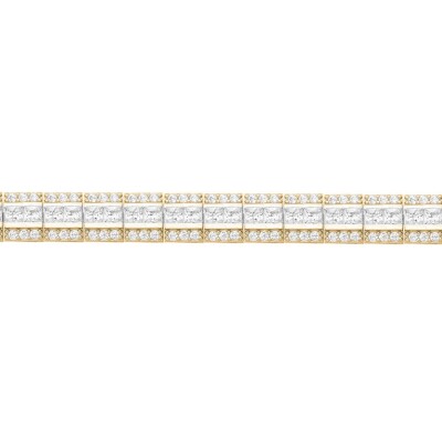 Bracelet en plaqué or et oxyde de zirconium