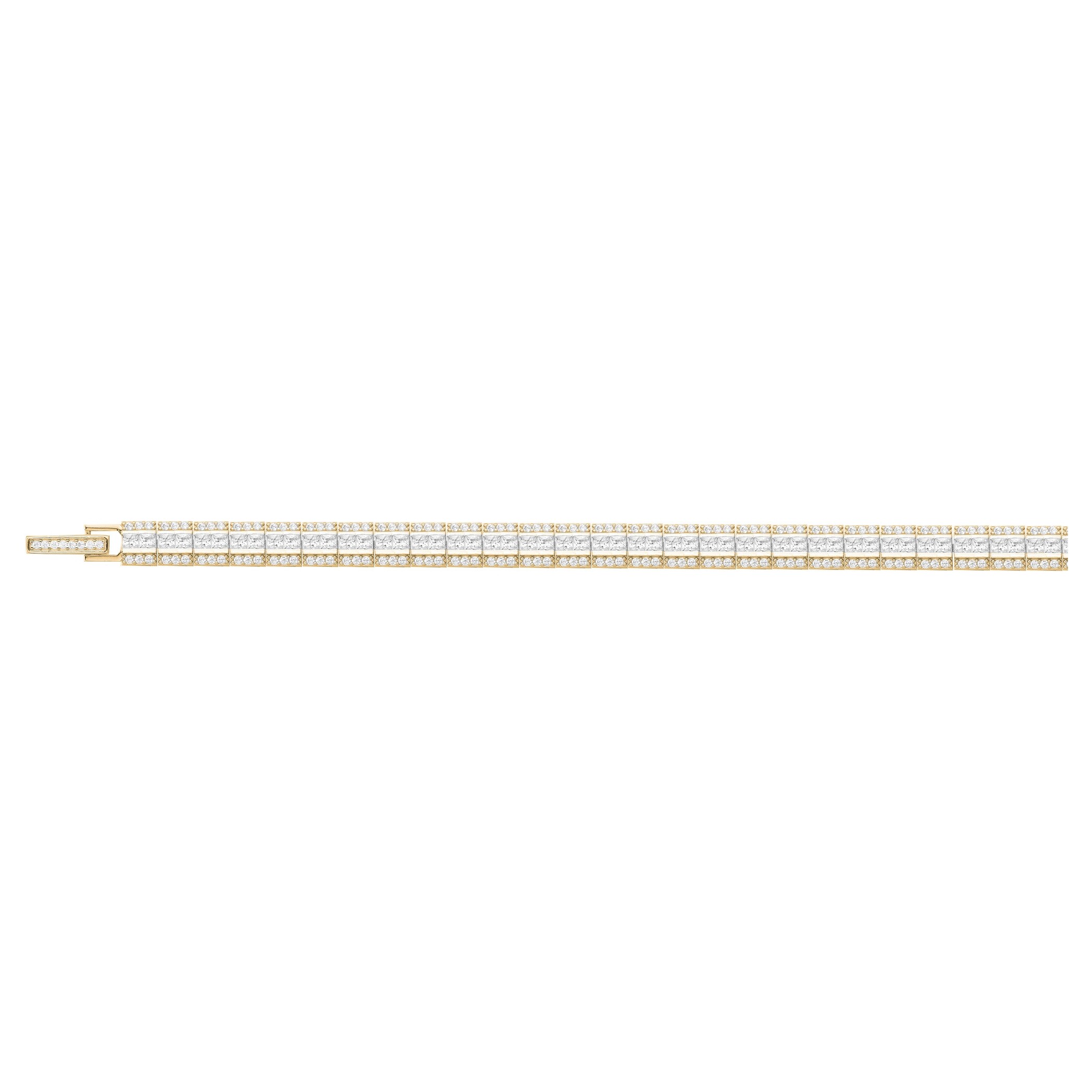Bracelet en plaqué or et oxyde de zirconium vue 2