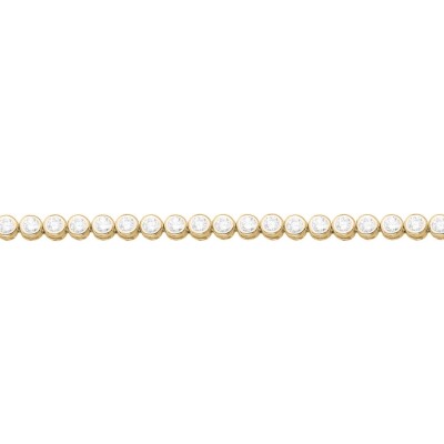 Bracelet en plaqué or et oxyde de zirconium