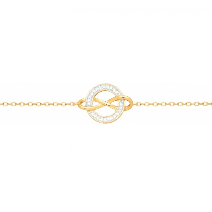 Bracelet en plaqué or et oxyde de zirconium vue 1