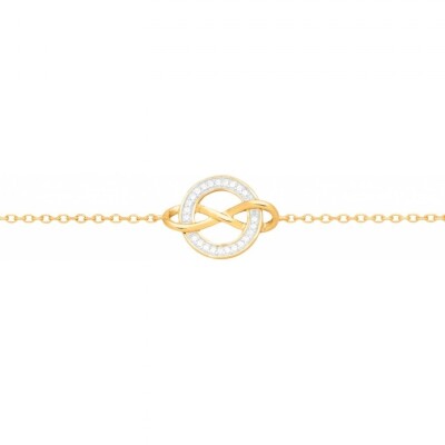 Bracelet en plaqué or et oxyde de zirconium