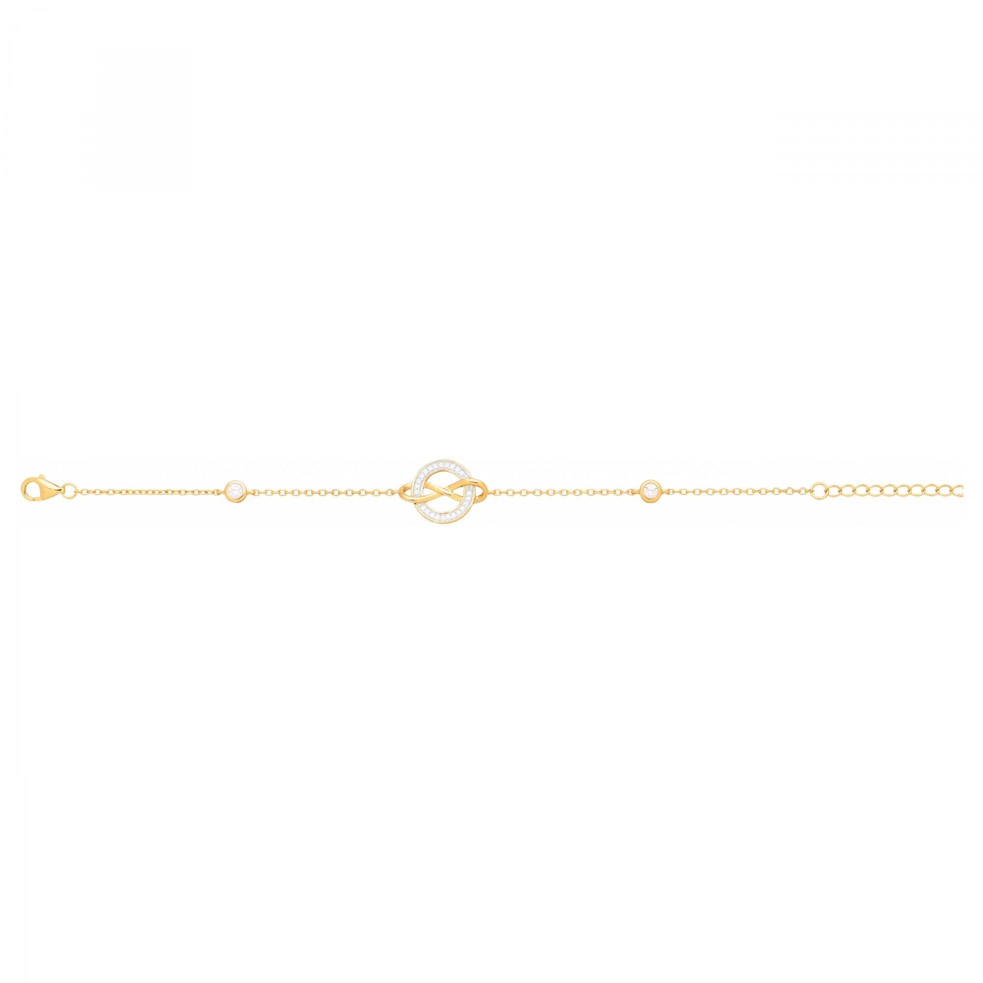 Bracelet en plaqué or et oxyde de zirconium vue 2