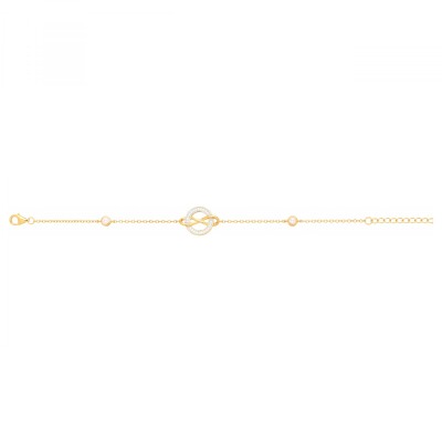 Bracelet en plaqué or et oxyde de zirconium