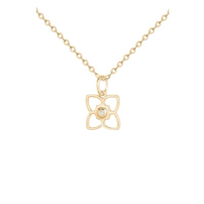 Collier La Garçonne en plaqué or et diamant