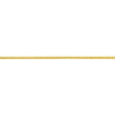 Collier chaîne maille serpentine ronde en plaqué or, taille 42cm