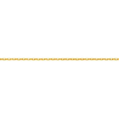Collier chaîne maille forçat diamantée en plaqué or