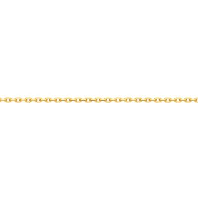 Collier chaîne maille forçat diamantée en plaqué or